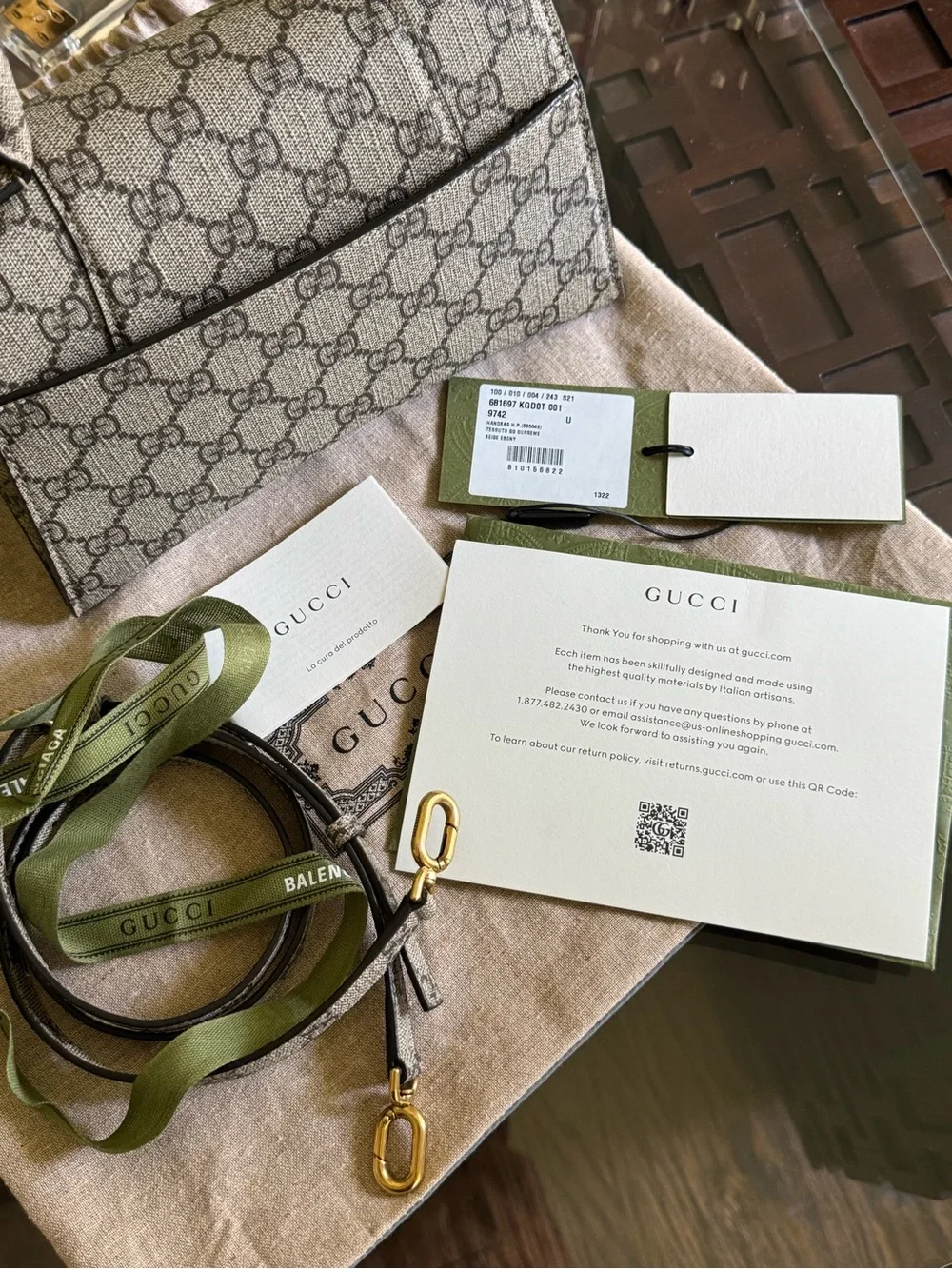 Gucci x Balenciaga Hacker Project Small Hourglass GG Supreme Top Handle